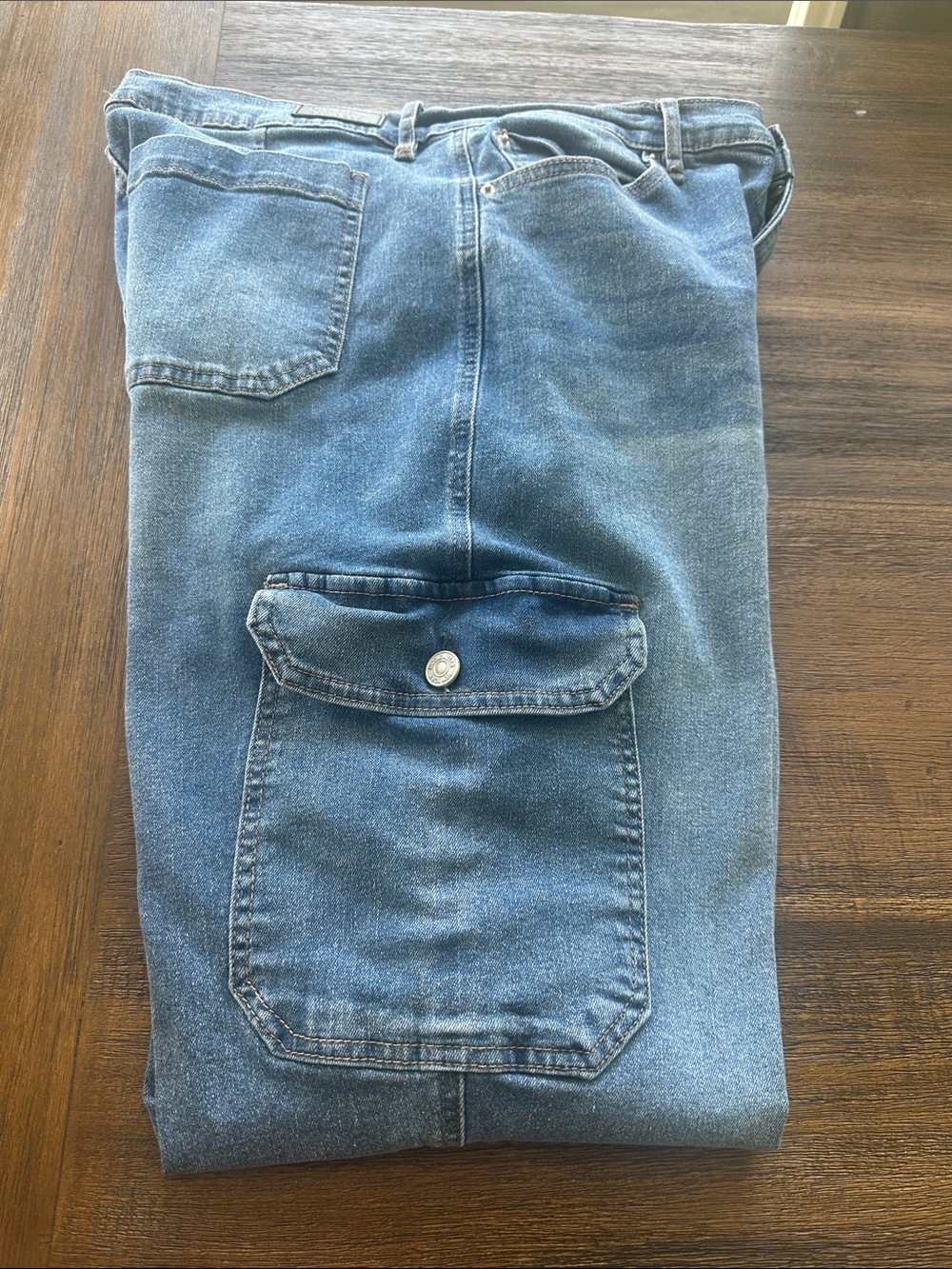 High Rise Cargo Jeans